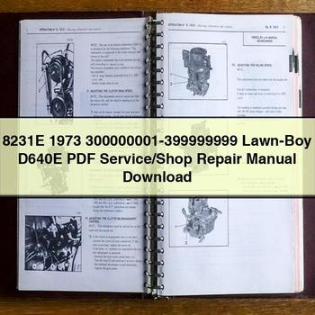 300000001-399999999 LAWN-BOY D640E /shop Service Repair Workshop Manual PDF