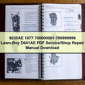 1977 8235AE 700000001-799999999 LAWN-BOY D641AE /shop Service Repair Workshop Manual PDF