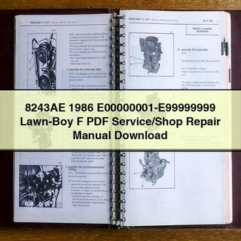 1986 8243AE E00000001-e99999999 LAWN-BOY F /shop Service Repair Workshop Manual PDF
