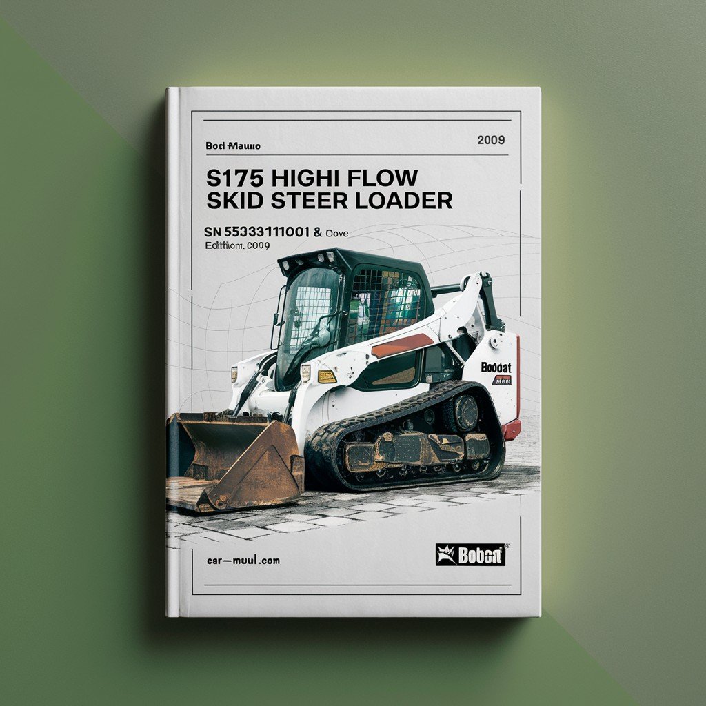 BOBCAT S175 High FLOW SKID Steer Loader SN 525311001 & Above (EDITION 2009) Factory Service Repair Manual