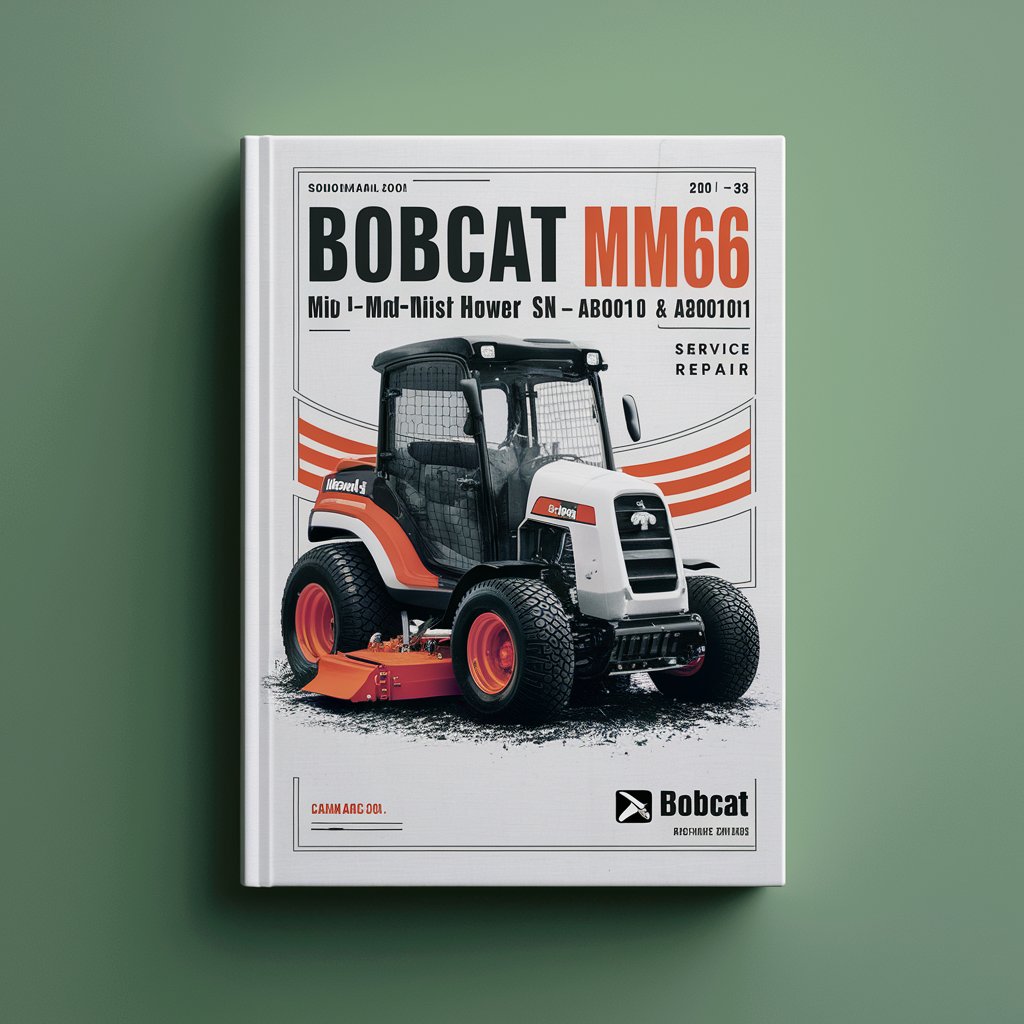 BOBCAT Mower MID MM66 MID-Mount FINISH Mower SN AB4C00101 & Above Service Repair Manual