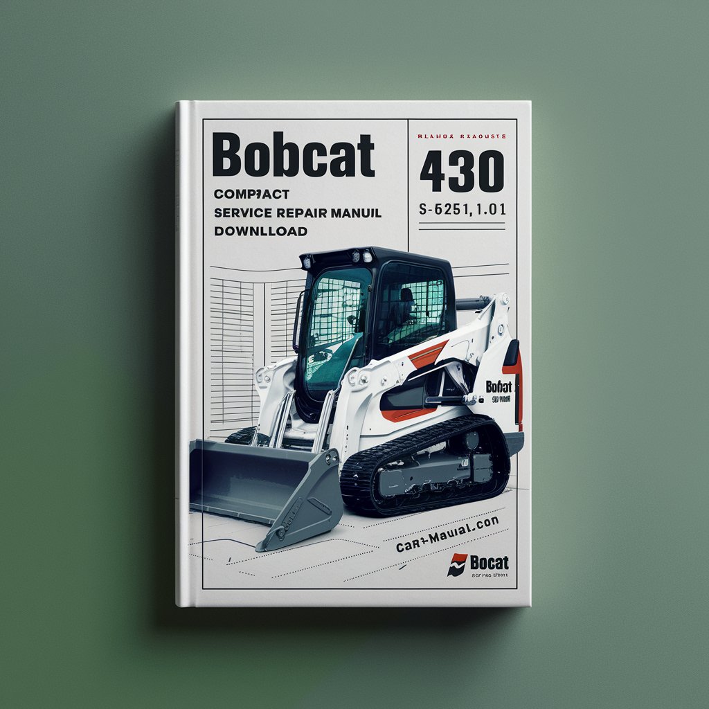 Bobcat 430 Compact Excavator Service Repair Manual (S/N 562511001 & Above ...)