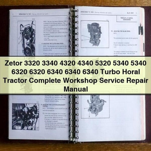 Zetor 3320, 3340, 4320, 4340, 5320, 5340, 6320, 6340, 6340 Turbo Horal Tractor Service Repair Workshop Manual PDF