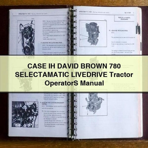 Case IH David Brown 780 Selectamatic Livedrive Tractor Operators Operator's Manual PDF