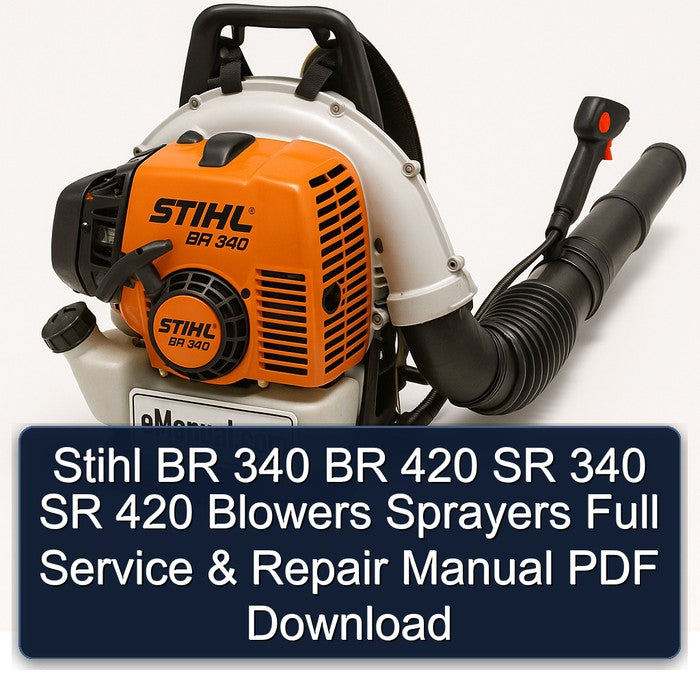 Stihl BR 340 420 SR Blowers Sprayers Service Repair Workshop Manual PDF