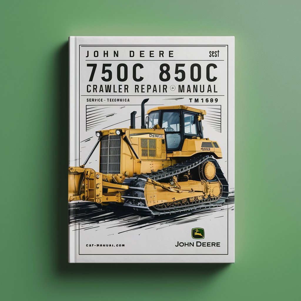 John Deere 750C 850C Crawler Dozer Service Technical Repair Manual TM1589 + Operators Manual PDF Download