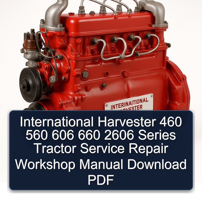 International Harvester 460 560 606 660 2606 Series Tractor Service Repair Workshop Manual PDF