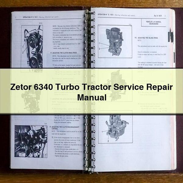 Zetor 6340 Turbo Tractor Service Repair Workshop Manual