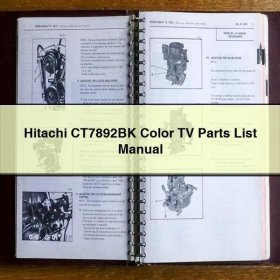 Hitachi CT7892BK Color TV Parts List Manual