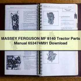 MASSEY FERGUSON MF 8140 Tractor Parts Manual 653474M91