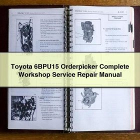 Manual de Reparación Completo Toyota 6BPU15 Orderpicker - PDF