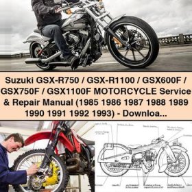 Suzuki GSX-R750/GSX-R1100/GSX600F/GSX750F/GSX1100F Motorcycle Manual de servicio y reparación (1985 1986 1987 1988 1989 1990 1991 1992 1993)-PDF