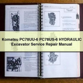 Manual de Servicio y Reparación de la Excavadora Hidráulica Komatsu PC78UU-6 PC78US-6