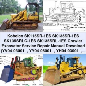 Kobelco SK115SR-1ES SK135SR-1ES SK135SRLC-1ES SK135SRL-1ES Crawler Excavator Manual de servicio y reparación (YV04-03001- YY04-06001- YH04-03001- LK04-)