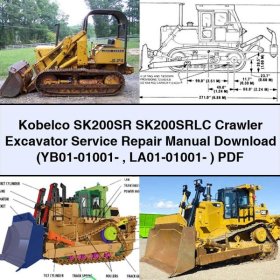 Kobelco SK200SR SK200SRLC Crawler Excavator Manual de servicio y reparación (YB01-01001- LA01-01001- )