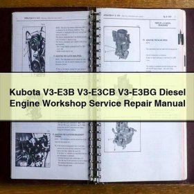 Manual de Reparación y Servicio de Taller para Motor Diesel Kubota V3-E3B V3-E3CB V3-E3BG