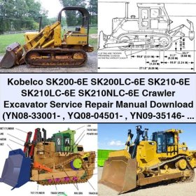 Kobelco SK200-6E SK200LC-6E SK210-6E SK210LC-6E SK210NLC-6E Crawler Excavator Manual de servicio y reparación (YN08-33001- YQ08-04501- YN09-35146- YQ09-04933- )