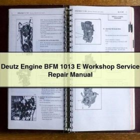 Deutz Engine BFM 1013 E Workshop Manual de servicio y reparación PDF Download