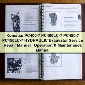Manuales de Servicio, Reparación, Operación y Mantenimiento para Excavadoras Hidráulicas Komatsu PC400-7, PC400LC-7, PC450-7, PC450LC-7