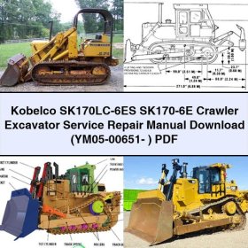 Kobelco SK170LC-6ES SK170-6E Crawler Excavator Manual de servicio y reparación (YM05-00651- )