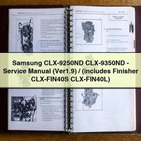 Samsung CLX-9250ND CLX-9350ND-Manual de servicio y reparación (Ver1.9)/(includes Finisher CLX-FIN40S CLX-FIN40L)