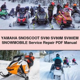 Yamaha SNOSCOOT SV80 SV80M SV80EM Snowmobile Manual de servicio y reparación