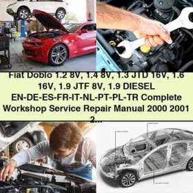 Fiat Doblo 1.2 8V 1.4 8V 1.3 JTD 16V 1.6 16V 1.9 JTF 8V 1.9 Diesel EN-DE-ES-FR-IT-NL-PT-PL-TR Manual completo de servicio y reparación del taller 2000-2011