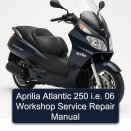 Aprilia Atlantic 250 i.e. 06 Workshop Service Repair Manual