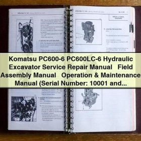 Manual de Servicio, Reparación y Montaje de la Excavadora Hidráulica Komatsu PC600-6 y PC600LC-6 (Número de Serie: 10001 y superiores)