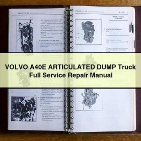 VOLVO A40E ARTICULATED DUMP Truck Full Manual de servicio y reparación