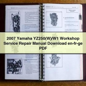 2007 Yamaha YZ250(W)/W1 Workshop Manual de servicio y reparación en-fr-ge