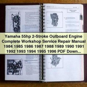 Yamaha 55hp 2-Stroke Outboard Engine Manual completo de servicio y reparación del taller 1984 1985 1986 1987 1988 1989 1990 1991 1992 1993 1994 1995 1996