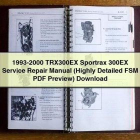 1993-2000 TRX300EX Sportrax 300EX Manual de servicio y reparación (Highly Detailed FSM Preview)