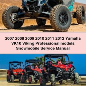 2007 2008 2009 2010 2011 2012 Yamaha VK10 Viking Professional models Snowmobile Manual de servicio y reparación