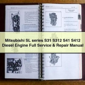 Manual de Servicio y Reparación Completo para Motores Diésel Mitsubishi Serie SL: S31, S312, S41, S412