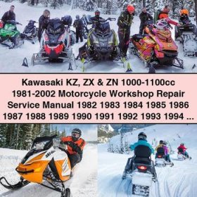Kawasaki KZ ZX & ZN 1000-1100cc 1981-2002 Motorcycle Workshop Manual de servicio y reparación 1982-2001