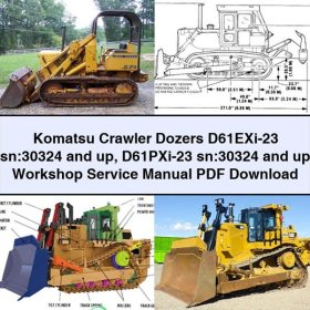 Manual de Servicio y Reparación para Excavadoras de Cadenas Komatsu D61EXi-23 y D61PXi-23 (SN 30324 en adelante)
