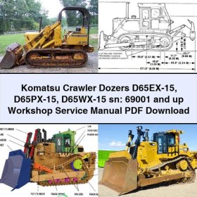 Manual de Servicio y Reparación para Dozers Komatsu D65EX-15, D65PX-15, D65WX-15 (SN: 69001 y posteriores)