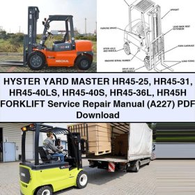 Manual de Servicio y Reparación de Montacargas Hyster Yard Master HR45