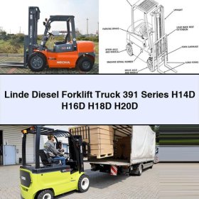 Montacargas Diesel Linde Serie 391 H14D H16D H18D H20D