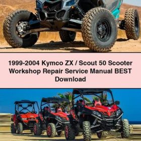1999-2004 Kymco ZX/Scout 50 Scooter Workshop Manual de servicio y reparación Best