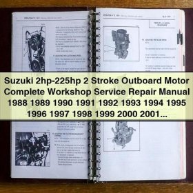 Suzuki 2hp-225hp 2 Stroke Outboard Motor Manual completo de servicio y reparación del taller 1988 1989 1990 1991 1992 1993 1994 1995 1996 1997 1998 1999 2000 2001 2002 2003