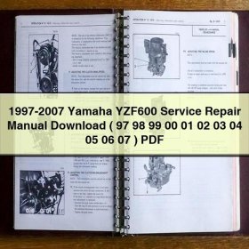 1997-2007 Yamaha YZF600 Manual de servicio y reparación ( 97 98 99 00 01 02 03 04 05 06 07 )