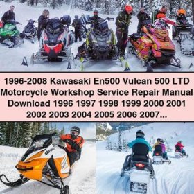 1996-2008 Kawasaki En500 Vulcan 500 LTD Motorcycle Workshop Manual de servicio y reparación 1996 1997 1998 1999 2000 2001 2002 2003 2004 2005 2006 2007 2008