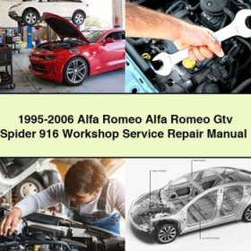 1995-2006 Alfa Romeo Alfa Romeo Gtv Spider 916 Workshop Manual de servicio y reparación