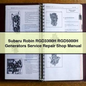 Subaru Robin RGD3300H RGD5000H Generators Service Repair Shop Manual