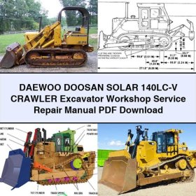 DAEWOO DOOSAN SOLAR 140LC-V Crawler Excavator Workshop Manual de servicio y reparación