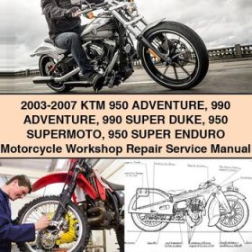2003-2007 KTM 950 ADVENTURE 990 ADVENTURE 990 Super DUKE 950 SuperMOTO 950 Super ENDURO Motorcycle Workshop Manual de servicio y reparación