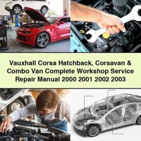 Vauxhall Corsa Hatchback Corsavan & Combo Van Manual completo de servicio y reparación del taller 2000 2001 2002 2003