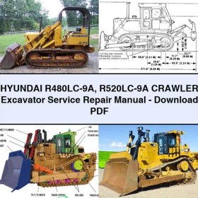 Hyundai R480LC-9A R520LC-9A Crawler Excavator Manual de servicio y reparación-PDF